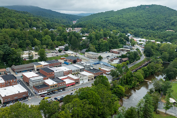 Aerial of App State Boone campus